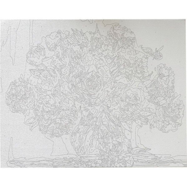 Bojenje po brojevima - Božuri akril 40X50 