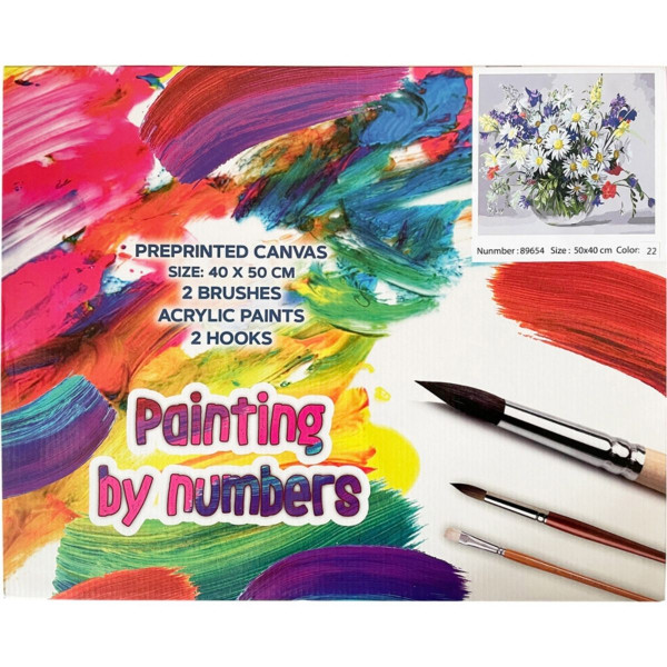 Bojenje po brojevima - Buket divljeg cveća akril 40X50 