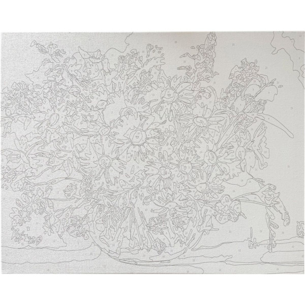 Bojenje po brojevima - Buket divljeg cveća akril 40X50 