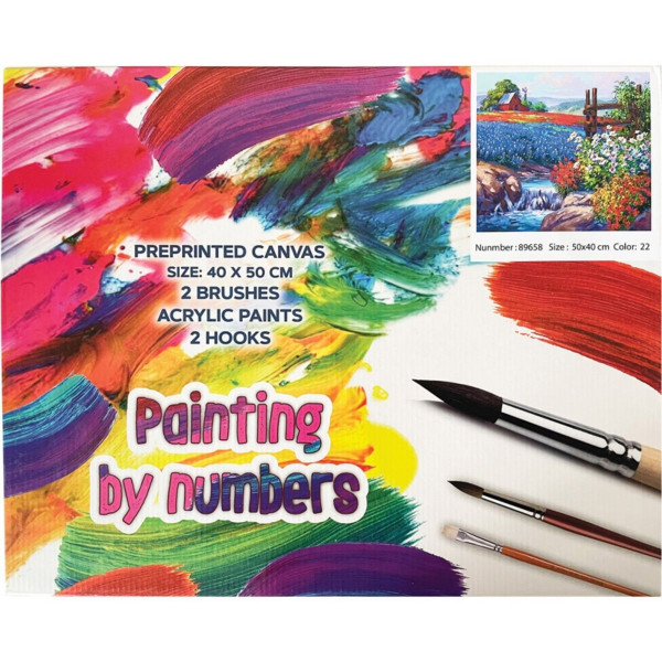 Bojenje po brojevima - Polje akril 40X50 