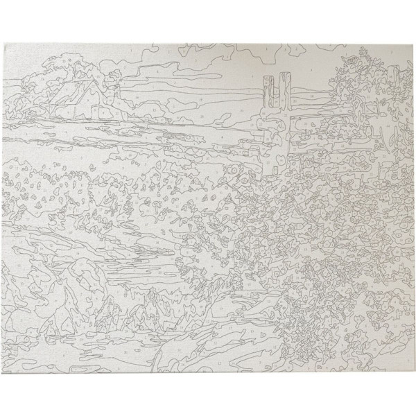 Bojenje po brojevima - Polje akril 40X50 