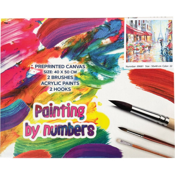 Bojenje po brojevima - Pariz akril 40X50 