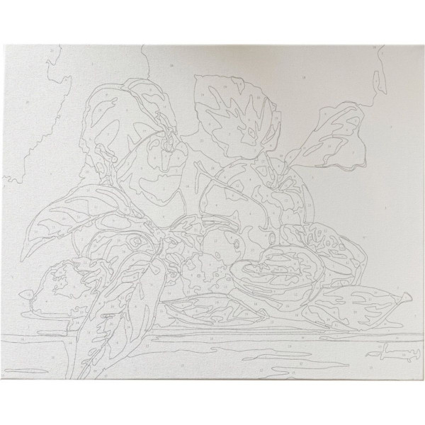 Bojenje po brojevima - Mrtva priroda voće akril 40X50 