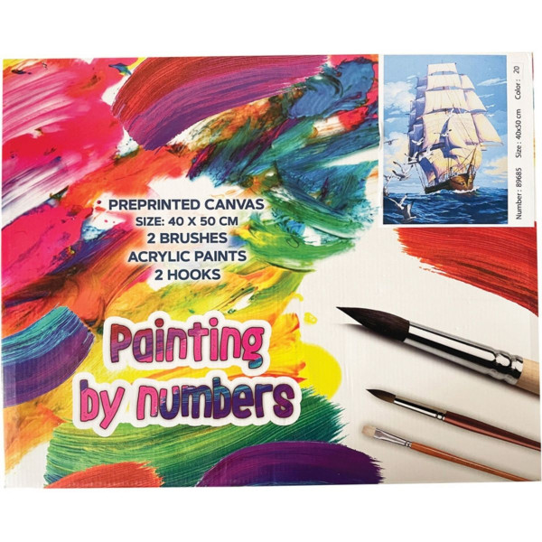 Bojenje po brojevima - Jedrilica akril 40X50 