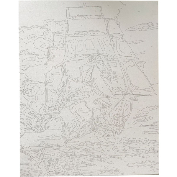 Bojenje po brojevima - Jedrilica akril 40X50 