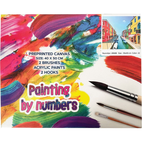 Bojenje po brojevima - Venecija akril 40X50 