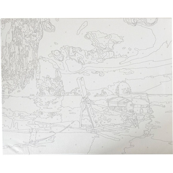 Bojenje po brojevima - Barka akril 40X50 