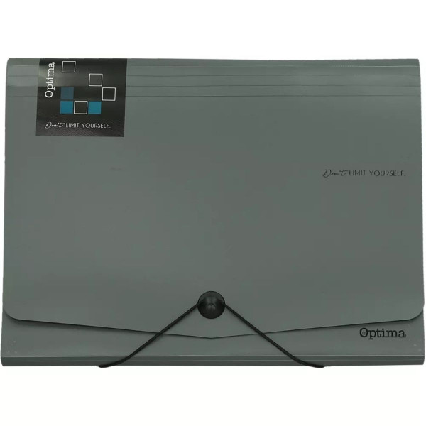 Fascikla sa pregradama A4 OPTIMA siva 