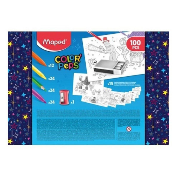 Set za bojenje MAPED flomasteri i bojice 100 