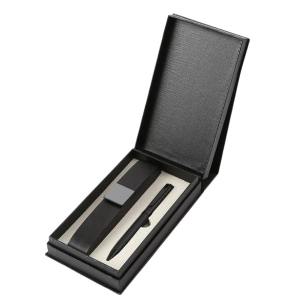 Poklon set za pisanje crna MONET hemijska olovka i futrola 