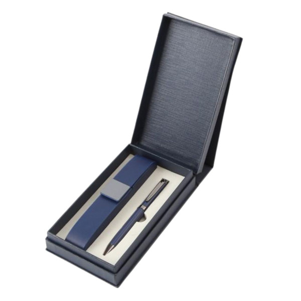 Poklon set za pisanje plavi MONET hemijska olovka i futrola 