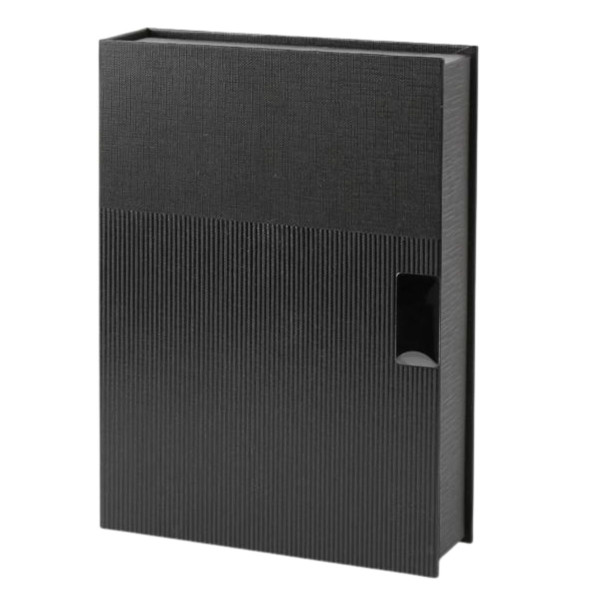 Poklon set za pisanje crni TWIST notes, hemijska olovka i privezak 