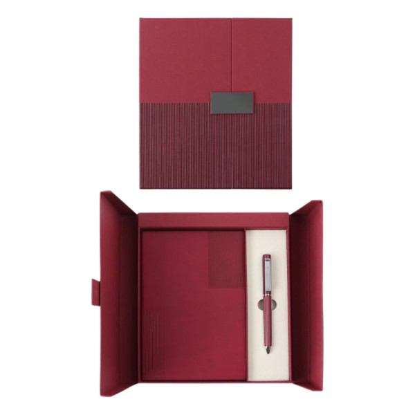 Poklon set za pisanje crveni ORBIT notes i hemijska olovka 