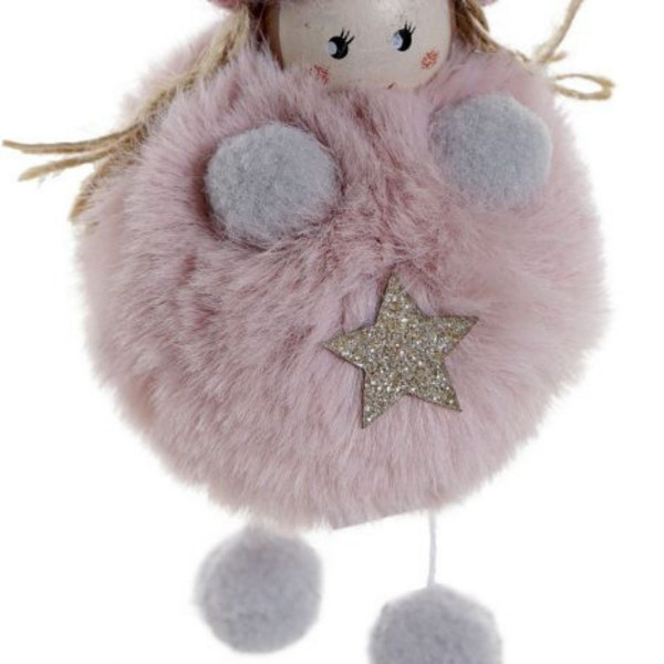 Viseći ukras devojčica sa kapom ITEM novogodišnja dekoracija 