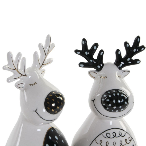 Figura crno beli irvas ITEM novogodišnja dekoracija 