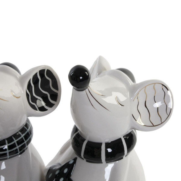 Figura crno beli miš ITEM novogodišnja dekoracija 