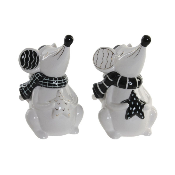 Figura crno beli miš ITEM novogodišnja dekoracija 