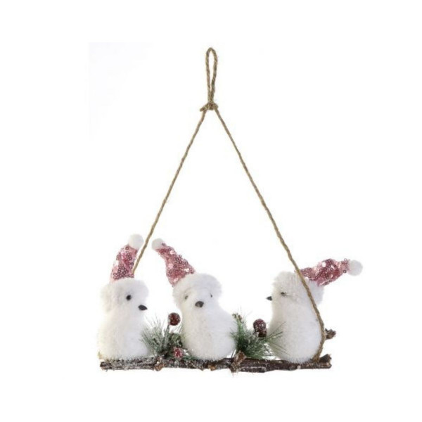 Bele ptičice ITEM novogodišnja dekoracija 