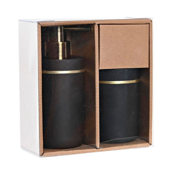 Set za kupatilo ITEM Crno-zlatni 