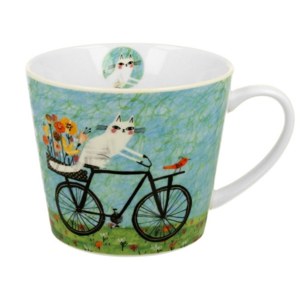 Velika šolja DUO Cats World Bicycle 
