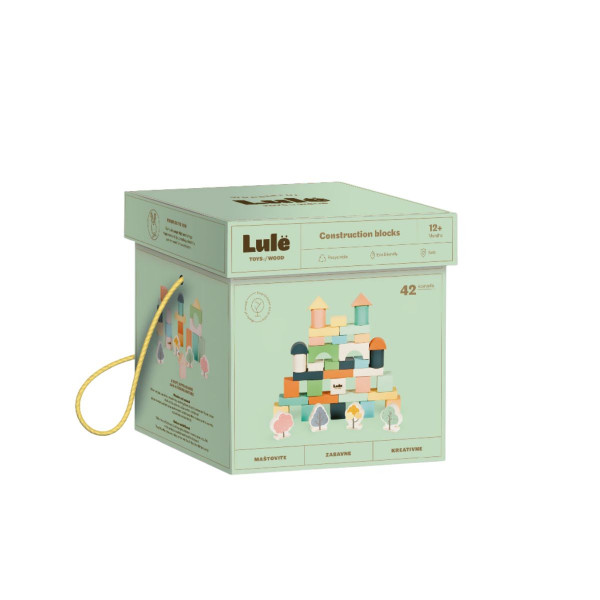 Drvene kocke LULE 42 kom 