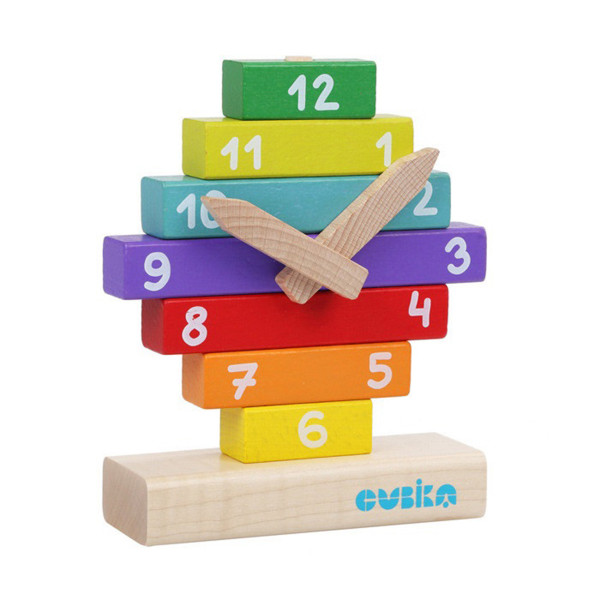Drveni sat CUBIKA 10 elemenata 
