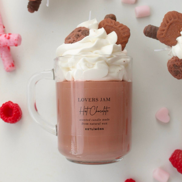 Sveća u čaši KETLIMONS Topla čokolada 