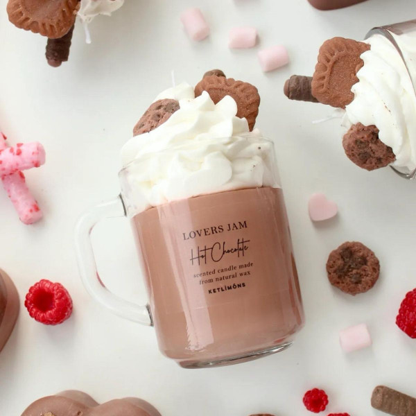 Sveća u čaši KETLIMONS Topla čokolada 