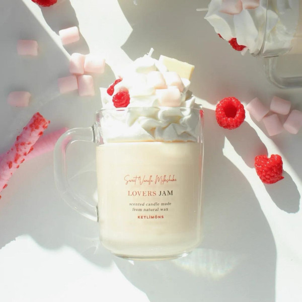 Sveća u čaši KETLIMONS Milkšejk vanila 