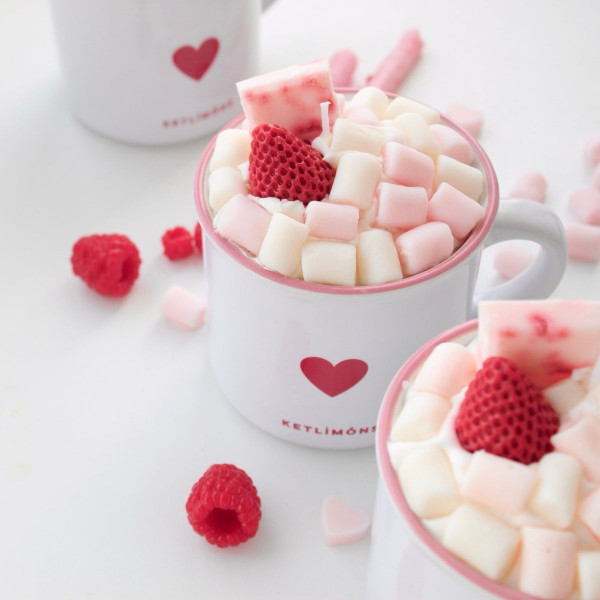 Sveća KETLIMONS Srce u keramičkom lončetu 
