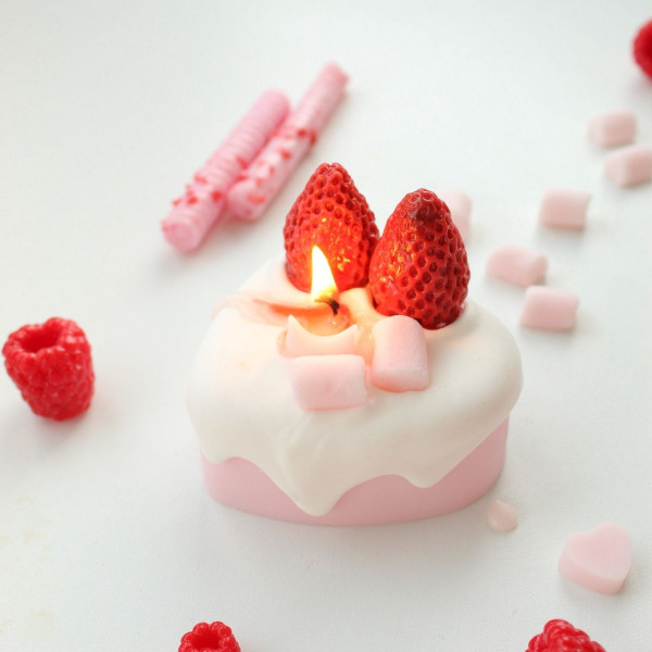 Sveća srce roze KETLIMONS Tortica set 2/1 