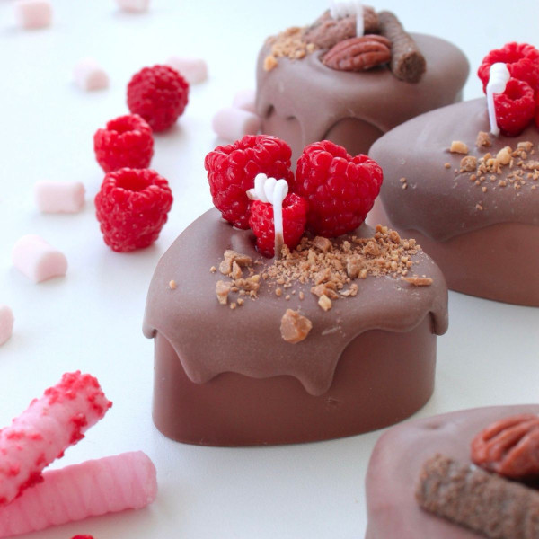 Sveća srce čokoladna KETLIMONS Tortica set 2/1 