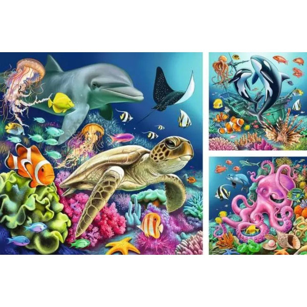 Puzzle RAVENSBURGER Život pod vodom 3x49 