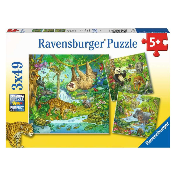 Puzzle RAVENSBURGER Džungla 3u1 