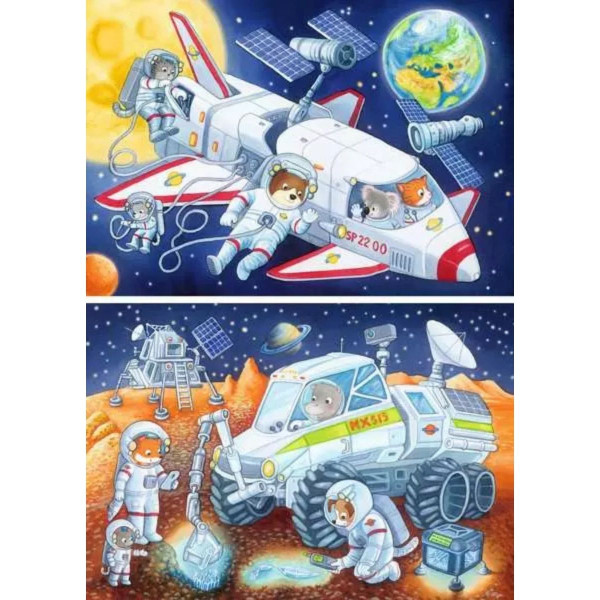 Puzzle RAVENSBURGER Putovanje kroz svemir 2x24 