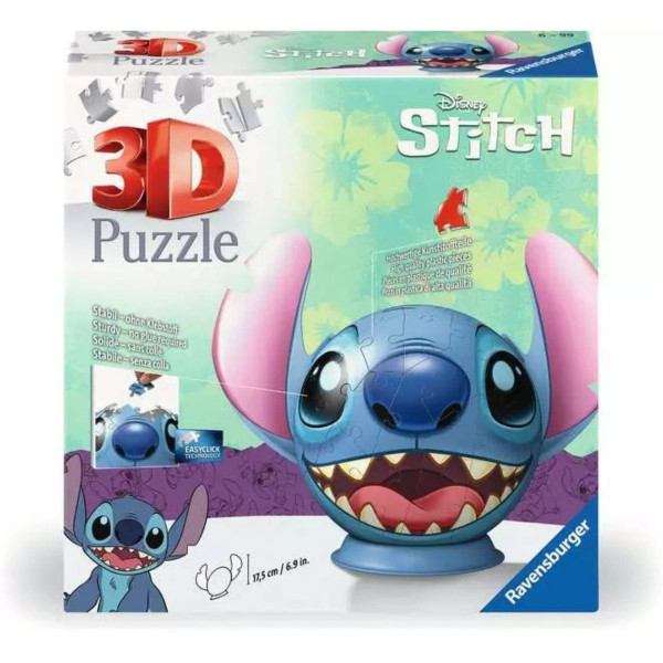 Puzzle 3D RAVENSBURGER Stitch sa ušima 72 