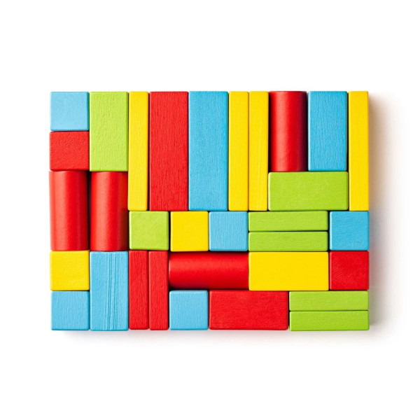 Drvena kutija WOODY sa kockama 