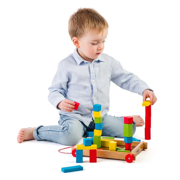 Drvena kutija WOODY sa kockama 