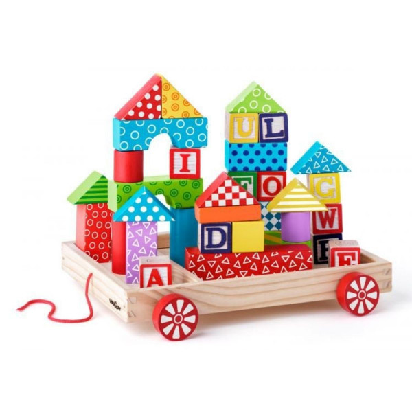 Set kockica WOODY u prikolici 