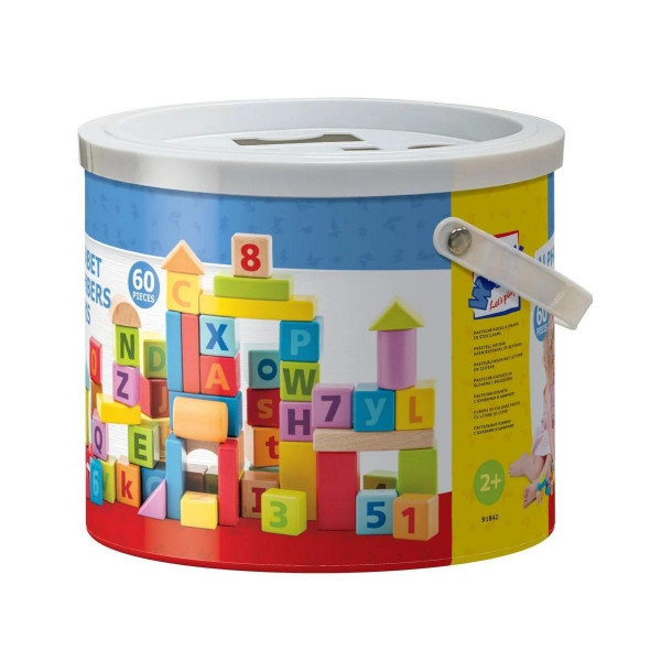 Drvene kocke WOODY slova i brojevi 