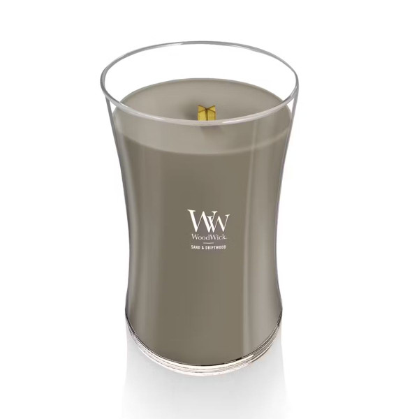 Sveća WOODWICK L Classic - Sand & Driftwood 