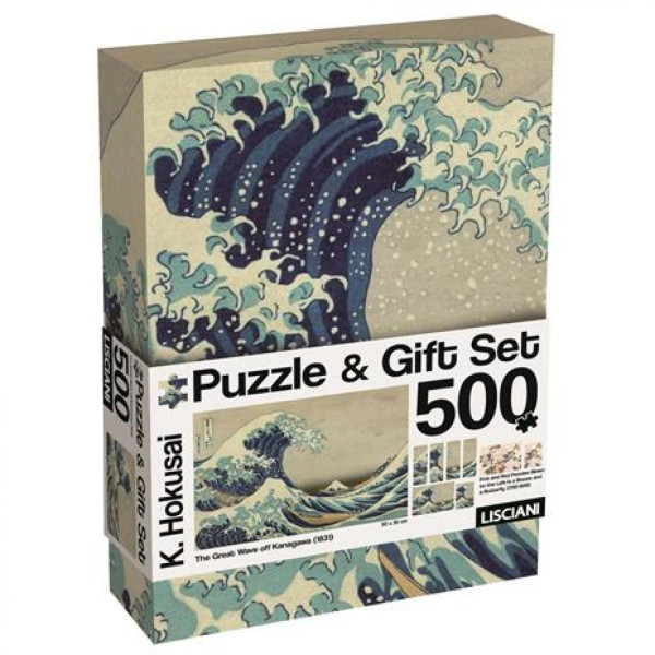 Puzzle LISCIANI 500 Hokusai + Gift set 