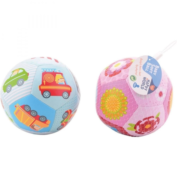 Lopta mekana 14cm plava i roze 