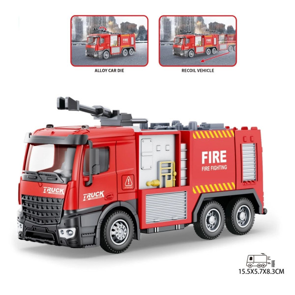Metalni kamion 1:32 vatrogasac sa šmrkom 