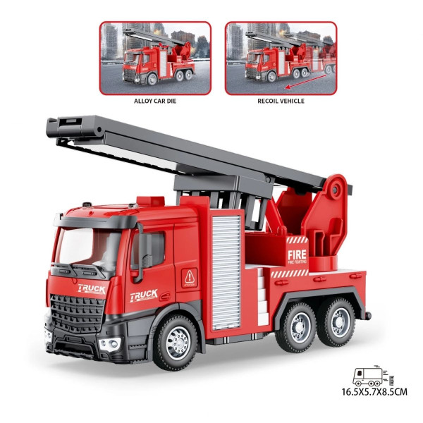 Metalni kamion 1:32 vatrogasac sa merdevinama 