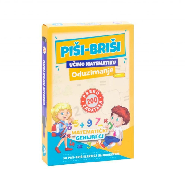 Piši-briši karte - oduzimanje 