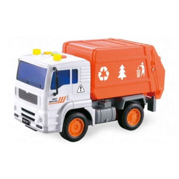 Kamion đubretarac skupljač narandžasti sa zvukom i svetlom 