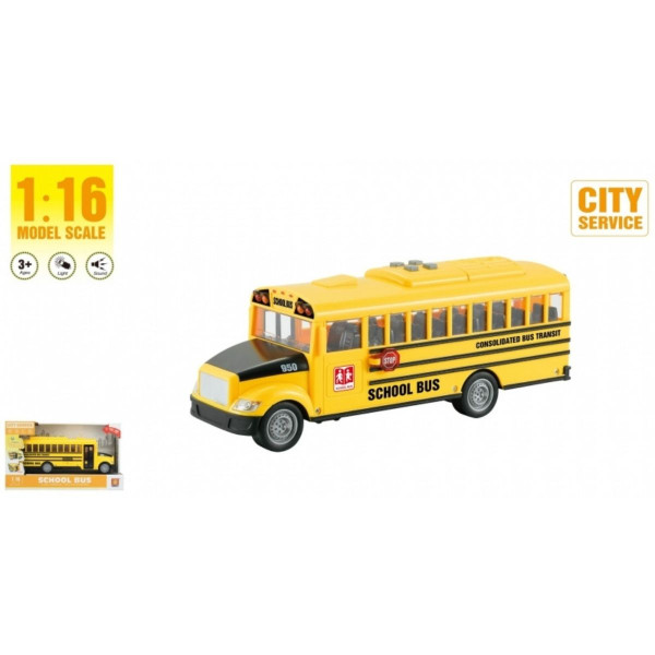 Autobus 1:16 žuti sa zvukom i svetlom 