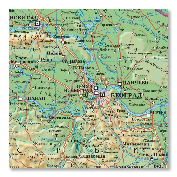 Karta Srbije MAGIC MAP 1:1200000 