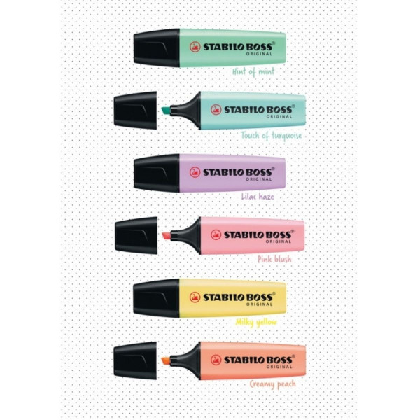 Tekst marker STABILO Boss pastel 